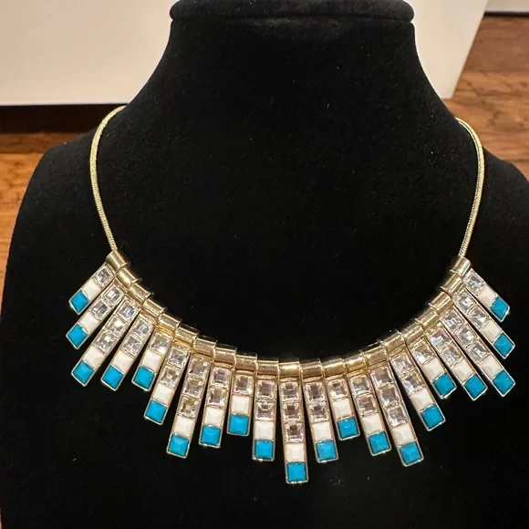 nOir Jewelry Gold and Turquoise Necklace - NWT - Picture 4 of 4